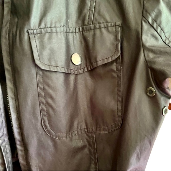 Black waxed cotton biker jacket - Picture 7 of 12